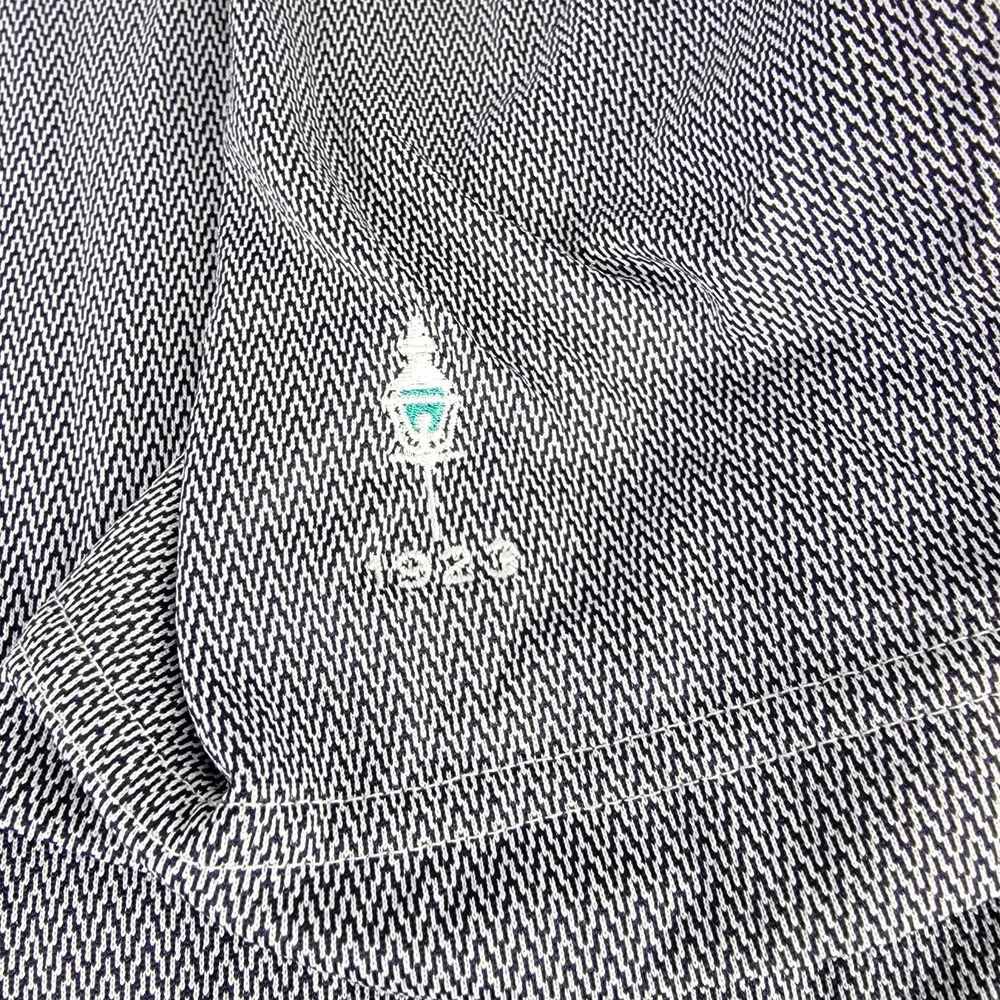 FootJoy FJ Golf Polo Men's XL Golf Logo Blue White Zig Zag All Over Pattern - Picture 5 of 9